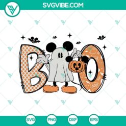 Disney Mouse Boo Ghost Halloween SVG DXF EPS PNG Cut Files, Halloween SVG File, Halloween Cricut &amp; Silhouette Designs