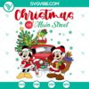 Disney Mouse Christmas On Main Street SVG DXF EPS PNG files, featuring festive holiday designs for crafting and decor.