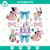 Disney Mouse Easter Coquette SVG featuring a spring bunny design. Perfect cut files for Easter crafting projects.