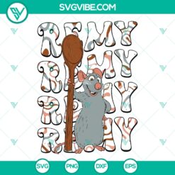 Disney Pixar Remy Ratatouille Chef SVG | Cooking Mouse Cut Files