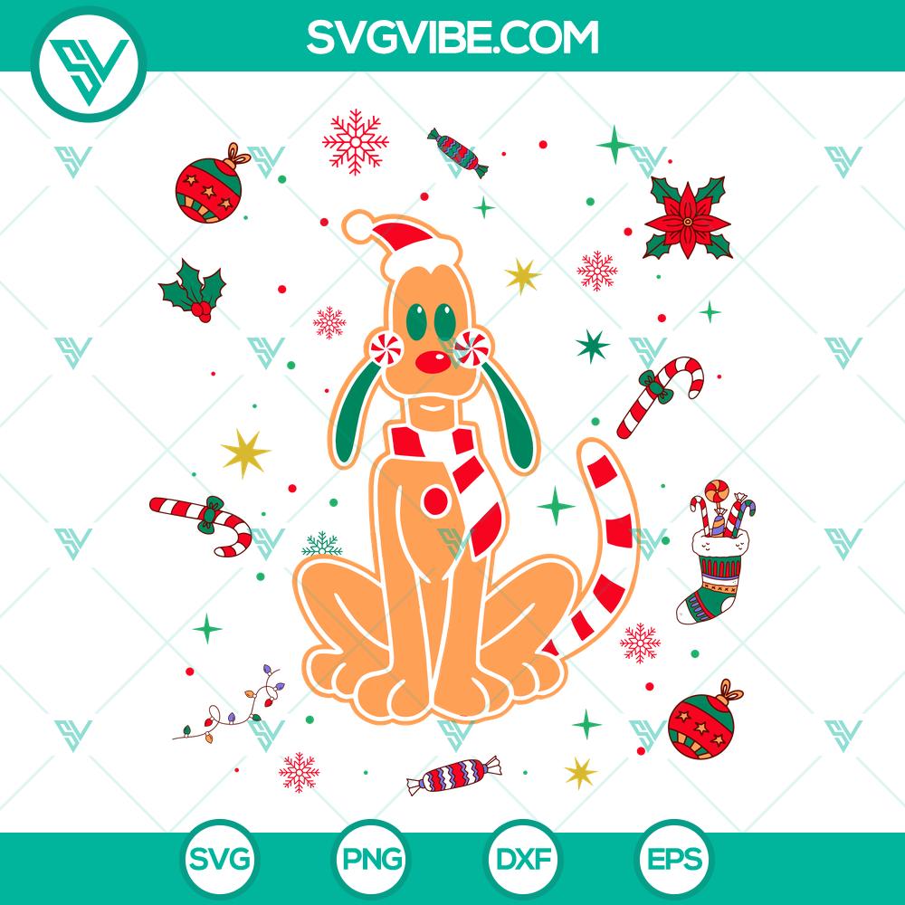 Disney Pluto Dog Christmas Gingerbread SVG | Puppy Holiday Cut Files Disney Pluto the dog in Christmas gingerbread style SVG, perfect for holiday crafts. Cute and festive puppy design cut file.