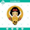 Disney Snow White And Poisoned Apple SVG with Halloween theme for crafting. Cute Disney Halloween SVG design.