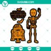 Disney Star Wars skeleton Halloween SVG design featuring a fun and scary horror theme perfect for Halloween decorations.