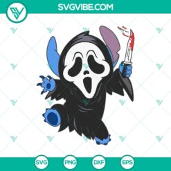 Disney Stitch Ghostface Halloween SVG, Halloween SVG, Scary SVG, Horror SVG