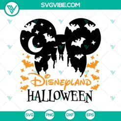 Disneyland Halloween SVG featuring Disney Castle and Funny Halloween design elements perfect for crafting projects and decor.