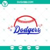 LA Dodgers baseball SVG with Dodgers logo in SVG and PNG format for digital use.
