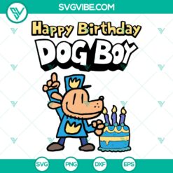 Dog Man Happy Birthday Dog Boy SVG | Funny Kids Party Cut Files