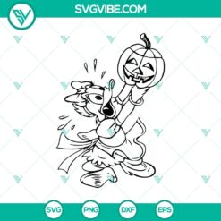 Donald Duck Halloween pumpkin SVG, featuring Disney character in a Halloween theme, perfect for Walt Disney fans.
