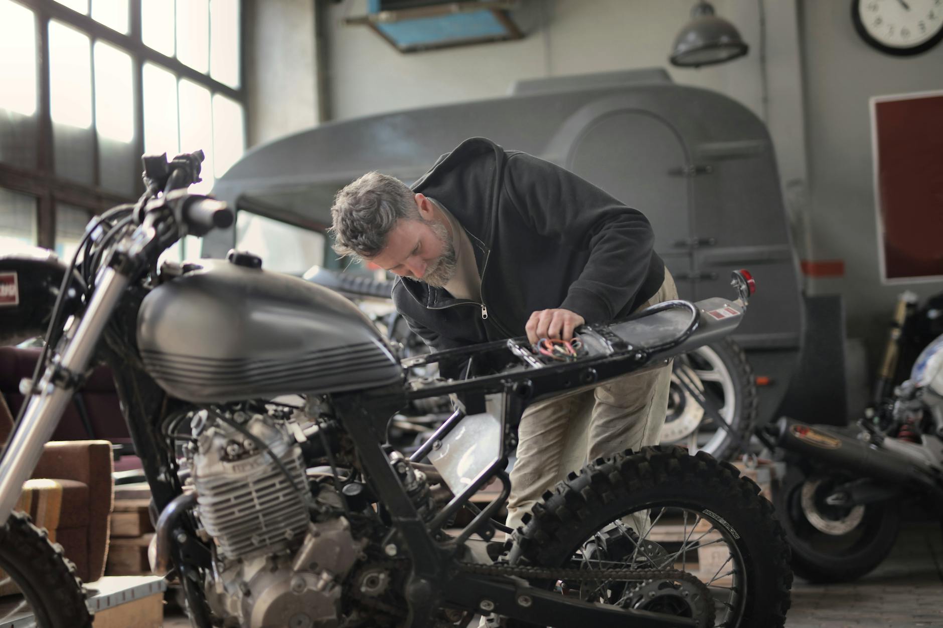 Motorcycle SVG file icons for crafting and designing