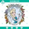 Elsa Mirror Bow SVG, Disney Frozen Queen cut file with intricate mirror design in SVG format. Perfect for Disney crafts.