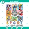 EPCOT Mickey and Friends SVG design for Flower and Garden Festival cut files, featuring Disney characters in spring theme.