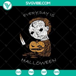 Spooky "Everyday is Halloween" & "Killing" SVG design with horror and scary Halloween elements. Ideal for Halloween-themed projects.