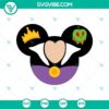Evil Queen Mouse Head SVG design, perfect for Disney Halloween, featuring Mickey Head SVG element.