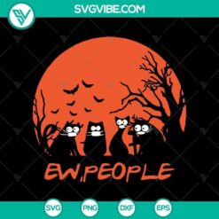 Ew People SVG with scary Halloween design. Bold and unique graphic for Halloween crafts.