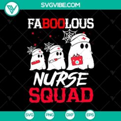 Faboolous Nurse Squad SVG design with horror, Halloween, and scary elements for Halloween projects.