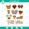 Disney-themed Fall Vibes SVG with autumn elements perfect for crafting projects.