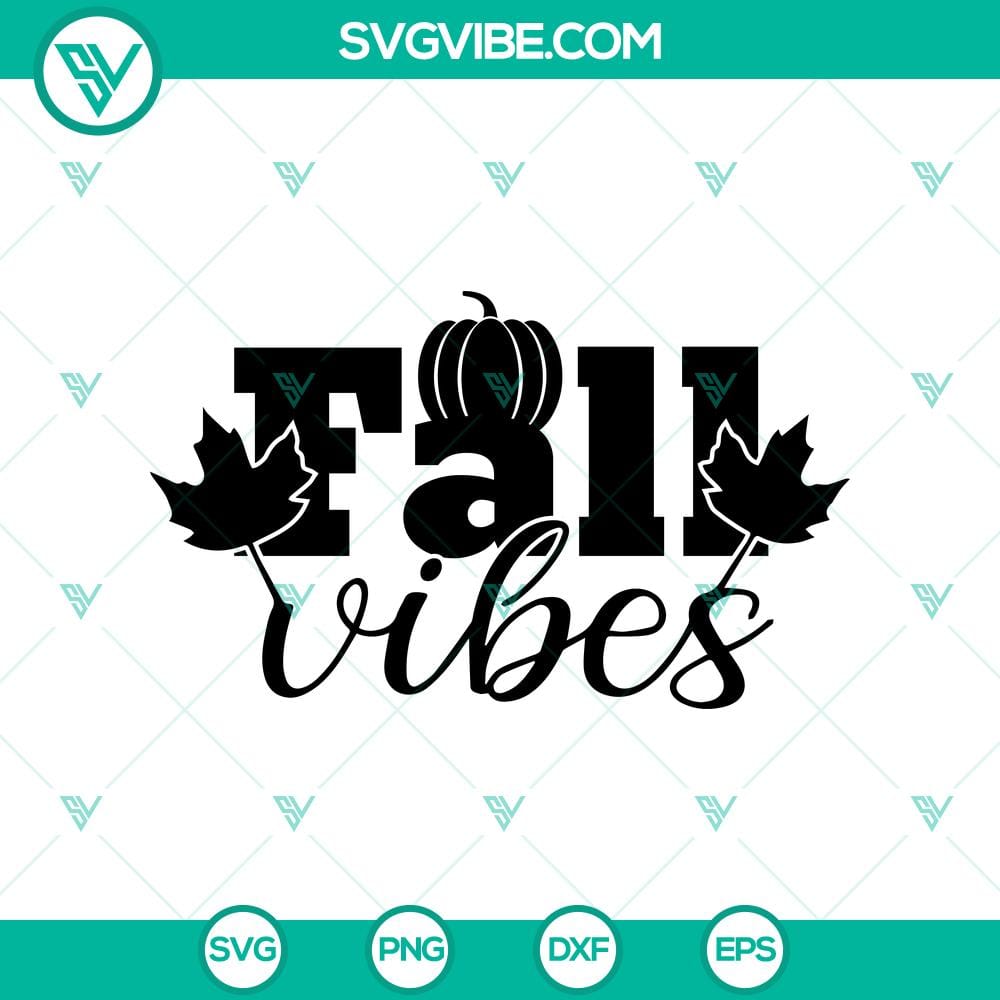 Fall Vibes SVG, Halloween Scary SVG, Halloween SVG Fall Vibes and Halloween Scary SVG design with Halloween elements perfect for seasonal crafts and decor.