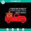 Farmers Market theme Halloween SVG featuring pumpkin, hayrides, apples, horror, and scary elements for spooky crafts and designs.