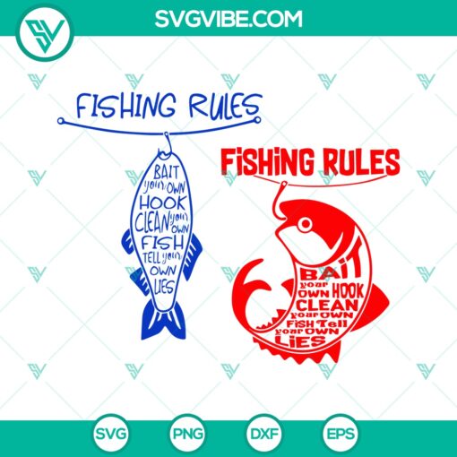 Fishing rules SVG, Fishing SVG, Camping rules SVG 1