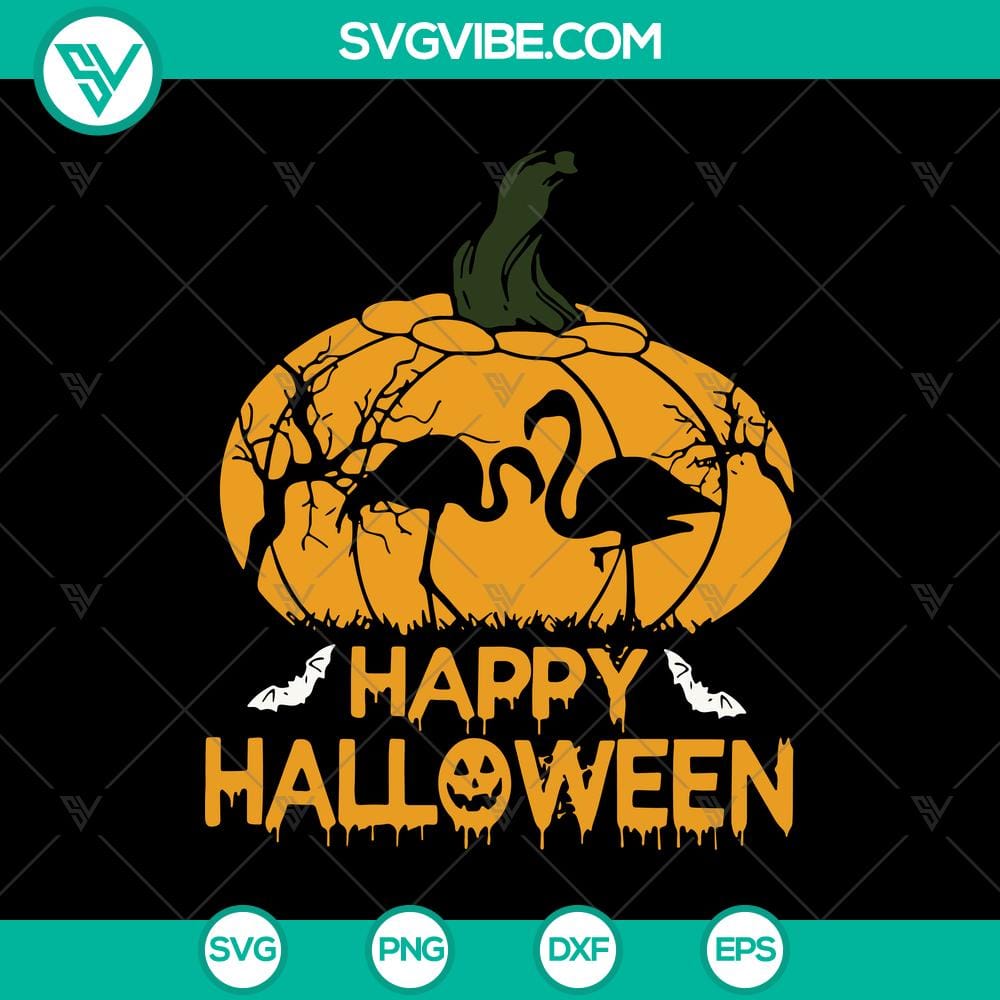 flamingo-happy-halloween-svg-halloween-svg-scary-svg-horror-svg.jpg Flamingo Happy Halloween SVG design with scary horror theme, perfect for Halloween crafts and projects.