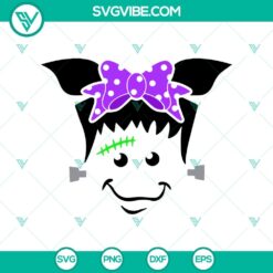 Frankenstein Kid SVG with horror Halloween theme and funny Frankenstein headbands design for holiday crafts and projects.