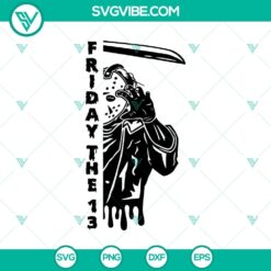 Jason Voorhees Killer SVG design, perfect for horror Halloween projects. Unique Friday the 13th theme with a spooky twist.