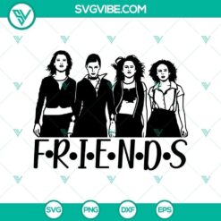 Friends Halloween themed SVG design, featuring scary and horror elements for Halloween crafting projects.