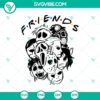 Friends Horror Mask SVG featuring various Horror Characters for Halloween, spooky and creepy design elements.