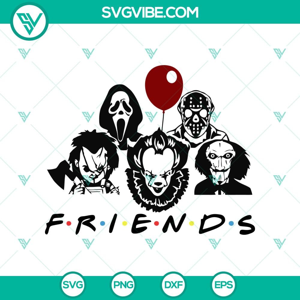 friends-horror-new-svg-friends-halloween-svg-horror-svg.jpg Friends horror Halloween themed SVG design with spooky elements perfect for Halloween crafting projects.