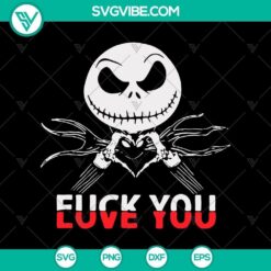 Spooky Halloween SVG design with "Fuck You Half Love You" text, perfect for scary projects.