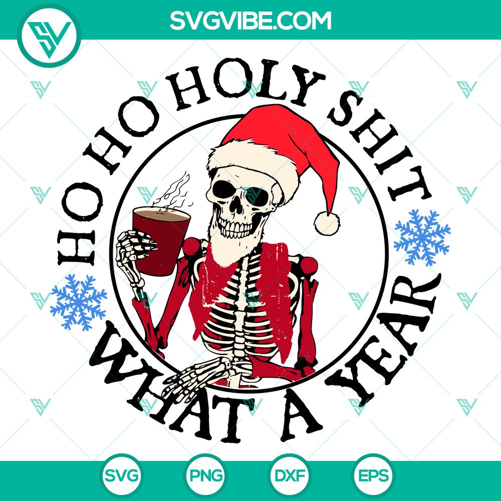 Funny Christmas Skeleton Santa Claus SVG Humorous Christmas skeleton Santa Claus graphic in SVG format for holidays.