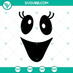 Cute and funny ghost face SVG design for Halloween, featuring a humorous ghost character. Great for spooky crafts and decorations.