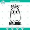 Funny Ghost Malone SVG with humorous Halloween design of a ghost, perfect for crafting projects.