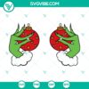 Funny Grinch hands Christmas Adult SVG DXF EPS PNG Files for holiday crafting projects.