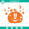 Funny Halloween Pumpkin and Star SVG with Disney Halloween characters Mickey and Minnie, perfect for Halloween crafts and decorations.