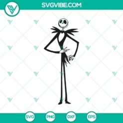 Gentle Jack Skellington SVG, Nightmare Before Christmas design for Halloween celebrations, spooky and whimsical.