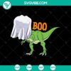 Spooky Ghost Dinosaur T Rex Halloween and Trick or Treat SVG design for Halloween Mom, funny and boo-themed.