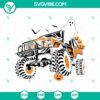 Spooky Ghost Drive Truck, Pumpkin, and Halloween SVG design for digital crafting projects.