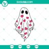 Spooky Ghost Heart Halloween SVG Cut Files for Cricut and Silhouette, EPS PNG Designs