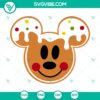 Gingerbread Mickey Head SVG design, free daily download for crafting projects.