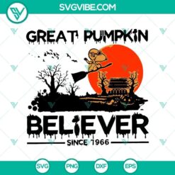 Great Pumpkin Believer Snoopy, Scary Halloween SVG with Snoopy character design for spooky holiday crafts.