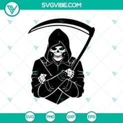 Grim Reaper Death Scythe SVG, Scary Halloween SVG, Ghost SVG