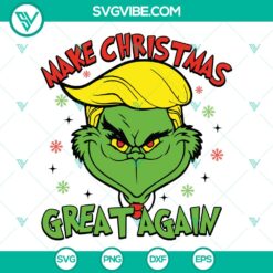 Grinch Trump Make Christmas Great Again SVG | Political Funny Cut Files