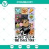 Gus Gus Halloween The Snack Tour SVG Cut Files for Cricut and Silhouette, Halloween themed design with pumpkin and snacks.