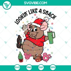 Gus Gus Snack Christmas SVG featuring a festive Cinderella mouse with holiday cut files, perfect for crafting projects.