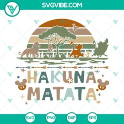 Hakuna Matata Lion King SVG featuring Disney's iconic lion drawing, ideal for Relax Life theme crafts and projects.