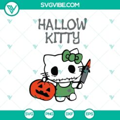 Hallow Kitty SVG featuring a cute Kitty Halloween design with Happy Halloween text. Perfect for festive crafting projects.