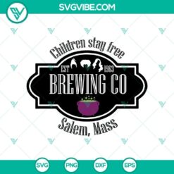 Halloween Brewing Co Salem Mass SVG, horror, Halloween, scary SVG design for spooky digital projects.