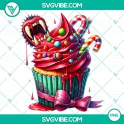 Halloween cupcake characters clipart in PNG format for party decorations and invitations, high-quality design.