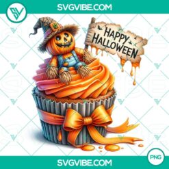 High-quality Halloween cupcake characters PNG clipart for party decorations and invitations with cute designs.